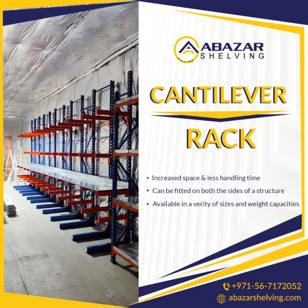 Upgrade your storage game with the Cantilever Racking System from Abazar Shelving! Perfect for light to medium weight loads, these racks are designed to accommodate items of different lengths with ease. Whether it's plasterboard, steel pipes, or PVC carpets, our racking system ensures efficient storage and easy material handling. Say goodbye to cluttered warehouses and maximize your storage space today!

Visit Us: https://www.abazarshelving.com/cantilever-racking-system/