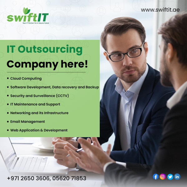 One of the top IT outsourcing companies in Abu Dhabi is SwiftIT. Contact us right away for the best services.

Feel free to get in touch with us:

? +971-26503606, 0562071853

? https://swiftit.ae/