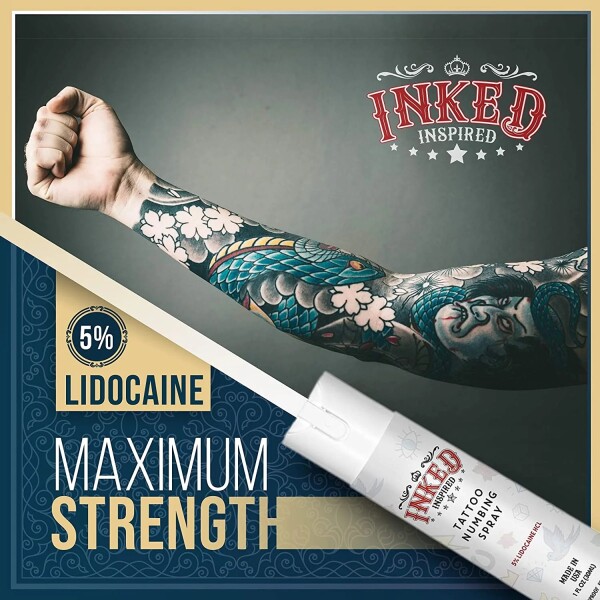 2 Maximum Strength Tattoo Numbing Spray – Inked Inspired