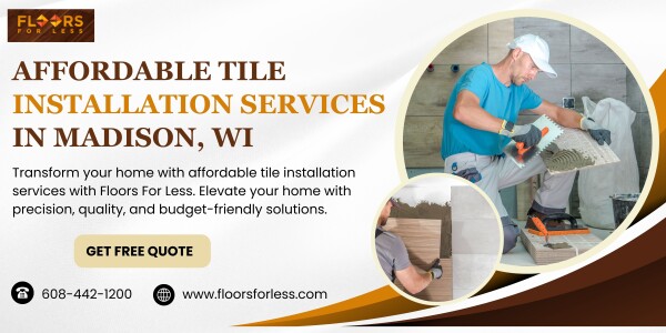 Floors For Less offers top-notch affordable tile installation services in Madison, WI. Our team of experts ensures a seamless installation process, transforming your space with precision and style. Trust us for exceptional quality and unbeatable prices. Contact us now!