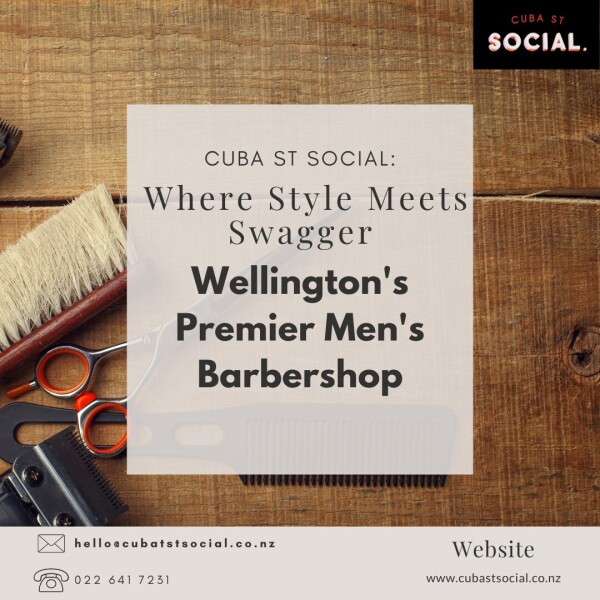 Looking for the best men's barbershop in Wellington? Look no further than Cuba St Social. Our expert barbers will give you the perfect cut and style to suit your individuality. Book your appointment today for a grooming experience like no other.
https://www.cubastsocial.co.nz/