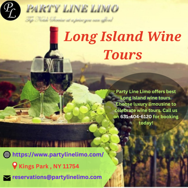 Party Line Limo Inc provides wine tours service in Long Island. Contact Party Line Limo Inc for best deal and celebrate wine tasting Party in bus. Call today (631) 404-6120 to Book a Reservation today!