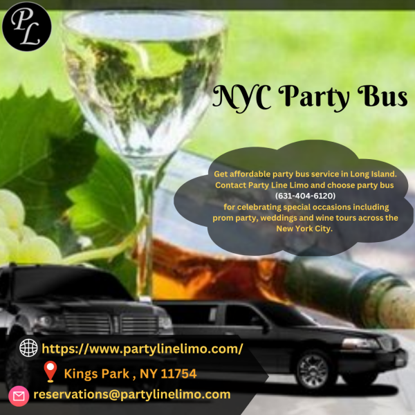 Find Long Island party bus service at Party Line Limo Inc. Best party bus services for celebrating special occasions including Prom party, weddings and wine tours across the New York City. Contact us today!