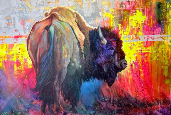 original abstract paintings of buffalo