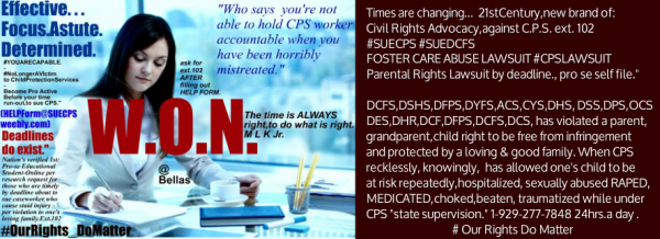 Empower yourself to sue CPS by the deadline with SueCPS. Access 24-hour support for your legal battle, ensuring you have the guidance and assistance you need. Take control of your case and navigate the complexities with confidence.

https://www.facebook.com/suecpsbydeadline24hrsupport