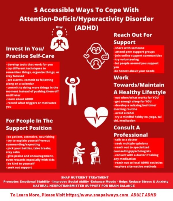 Using Brain Supplements for Adhd in varied supplements is also helpful in treating behavior disorders. Behavioral problems can cause significant disruptions in daily life. Using the latest supplements can help managing symptoms related to irritability, aggression and defiance.

Snap Brain Supplements
Address: 16808 Main St. #D198, Hesperia, CA 92345, USA
Tel: (760)-919-2343
Email: info@snapalways.com
Website: https://www.snapalways.com/adhd.html