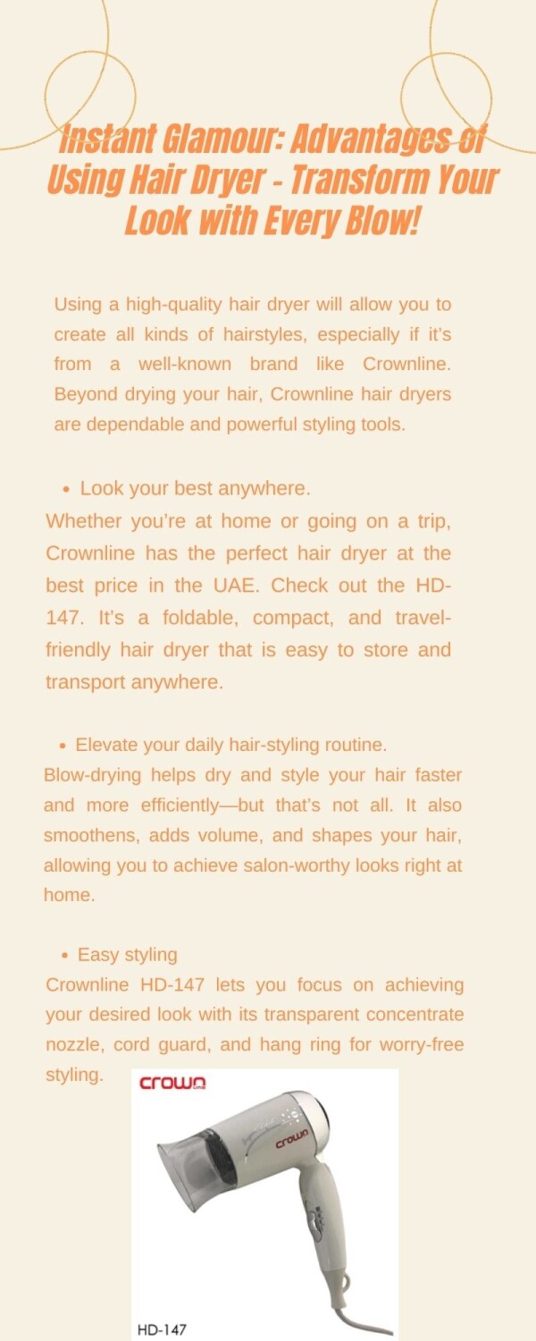 Instant Glamour Advantages of Using Hair Dryer – Transform Your Look with Every Blow!