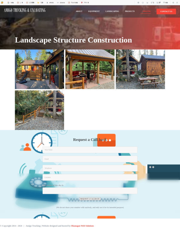 Expert landscape architecture solutions tailored to your needs in British Columbia with Amigo Truck. Our skilled team combines creativity and precision to design and construct stunning outdoor spaces that enhance the beauty and functionality of residential and commercial properties across the province.

Website: https://www.amigotruck.ca/landscape-structure-construction.html