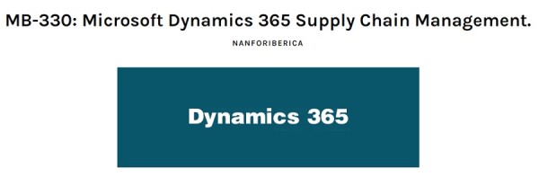 MB-330: Microsoft Dynamics 365 Supply Chain Management. Course MB-330T00. Curso oficial de Microsoft y certificación MB-330. Este curso está orientado a Consultores Funcionales que analizan los requisitos del negocio y traducen esos requisitos en procesos y en soluciones de negocio desarrollados en su totalidad, y que se centran en implementar las mejores prácticas de la industria. Con este curso, aprenderá a realizar las siguientes tareas: implementar la gestión de la información del producto, implementar la gestión de inventarios, implementar y gestionar los procesos de la cadena de suministro, implementar la gestión de almacenes y transporte, además de realizar procesos de negocio. Asimismo, le prepara para la certificación MB-330.

https://nanfor.com/products/mb-330-microsoft-dynamics-365-supply-chain-management-course-mb-330t00