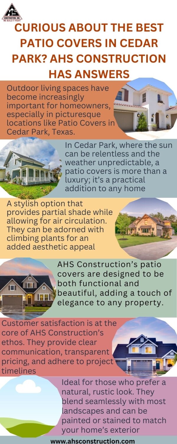 Curious About the Best Patio Covers in Cedar Park AHS Construction Has Answers